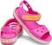 Obuv na loď Crocs Kids' Crocband Sandal Electric Pink/Cantaloupe 27-28