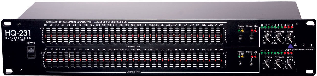 Signalprocessor, equalizer ART HQ231 Pro Dual 31 Band EQ