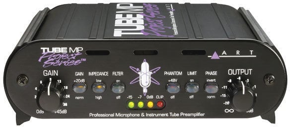 Pré-amplificador de microfone ART Tube MP Project Series Pré-amplificador de microfone