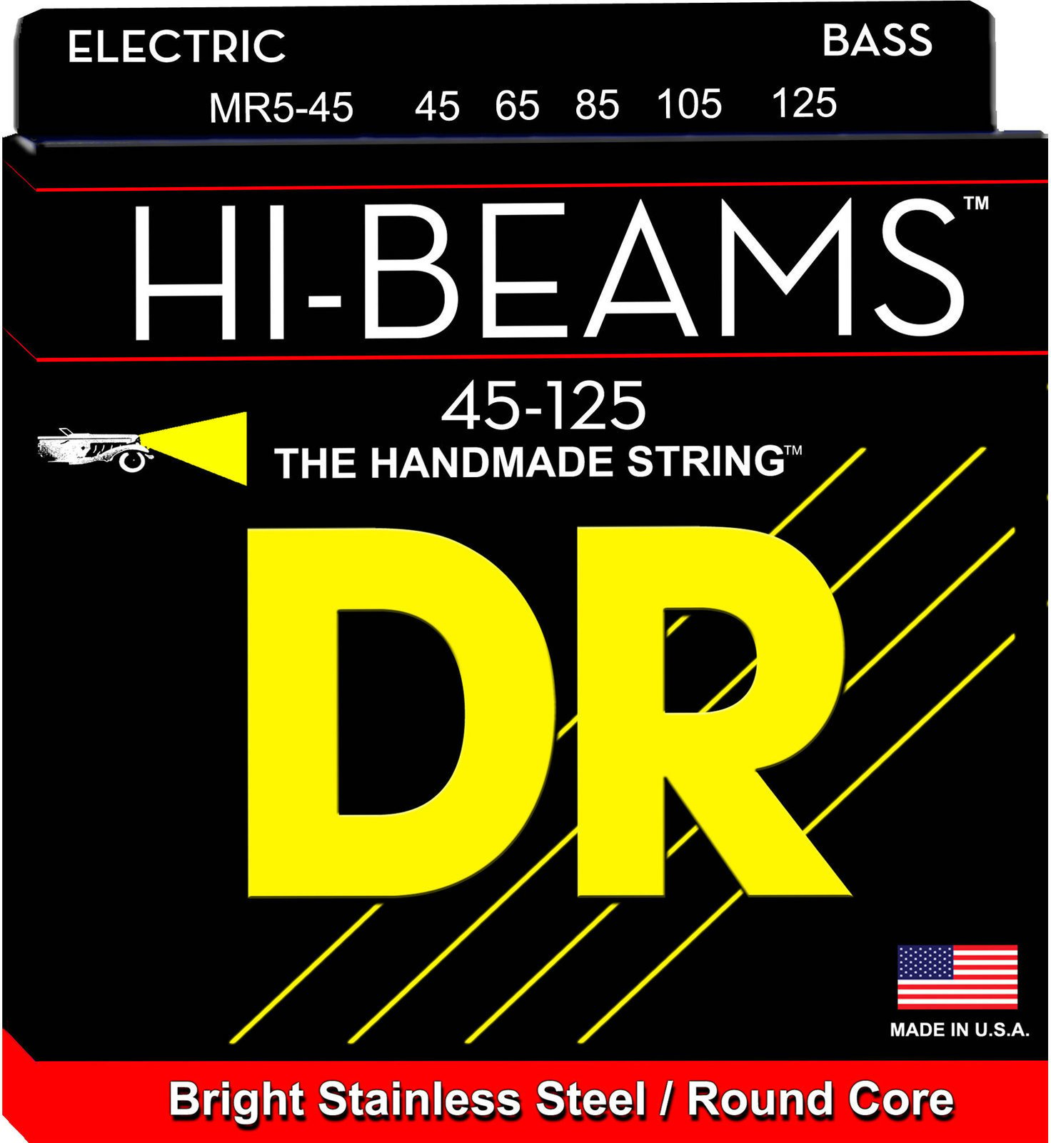 Struny pro 5-strunnou baskytaru DR Strings MR5-45-125