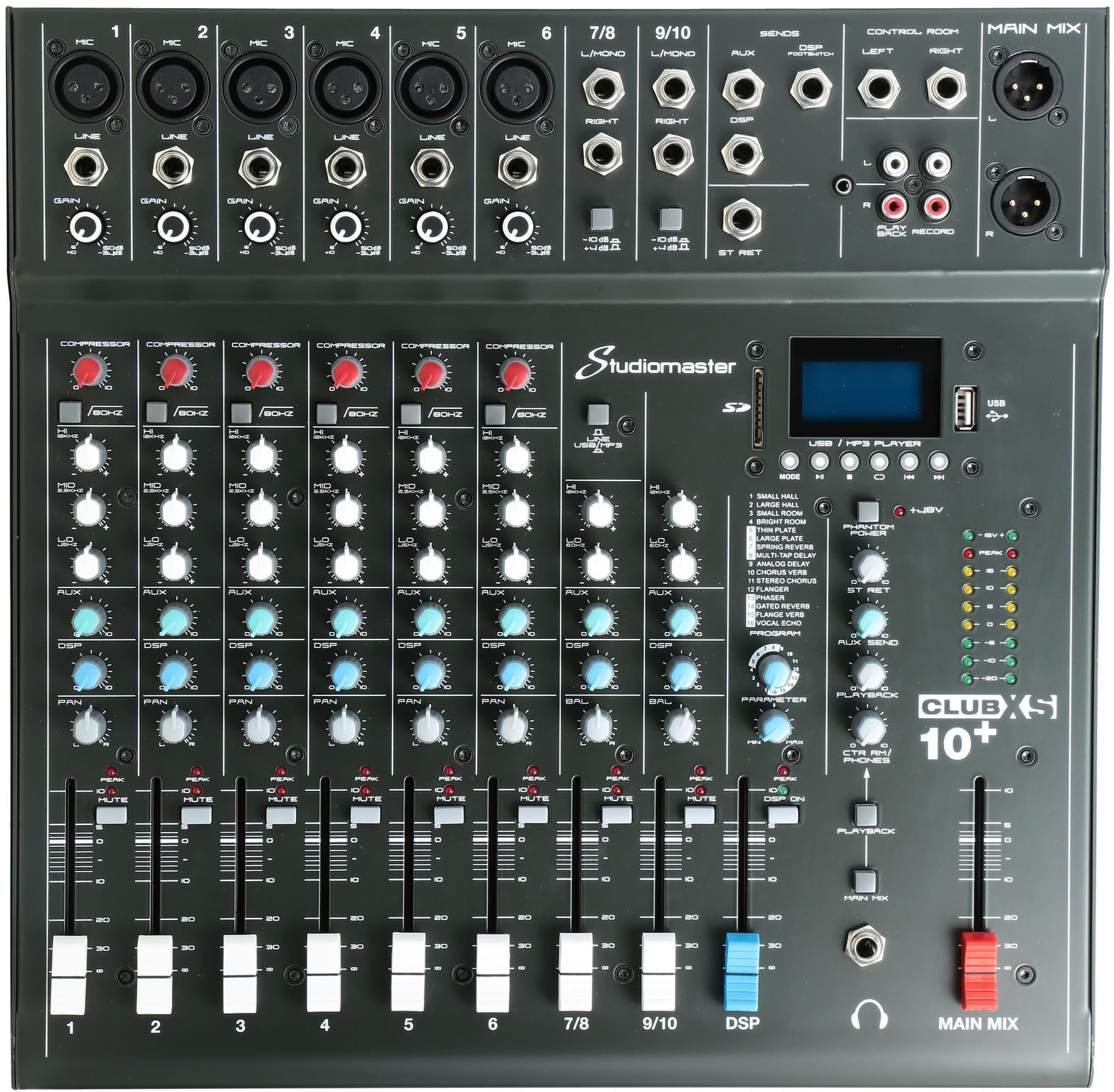 Table de mixage analogique Studiomaster Club XS10+