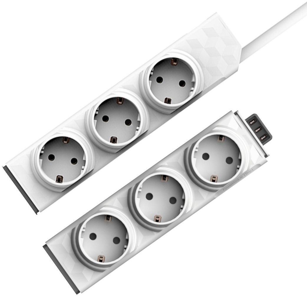Силов кабел PowerCube PowerStrip Modular Switch 1,5m + modul Strip Бял 1,5 m