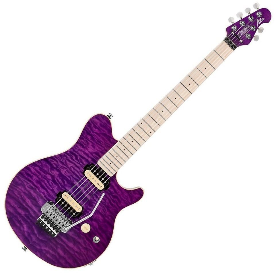 Electric guitar Sterling by MusicMan AX40D Translucent Purple