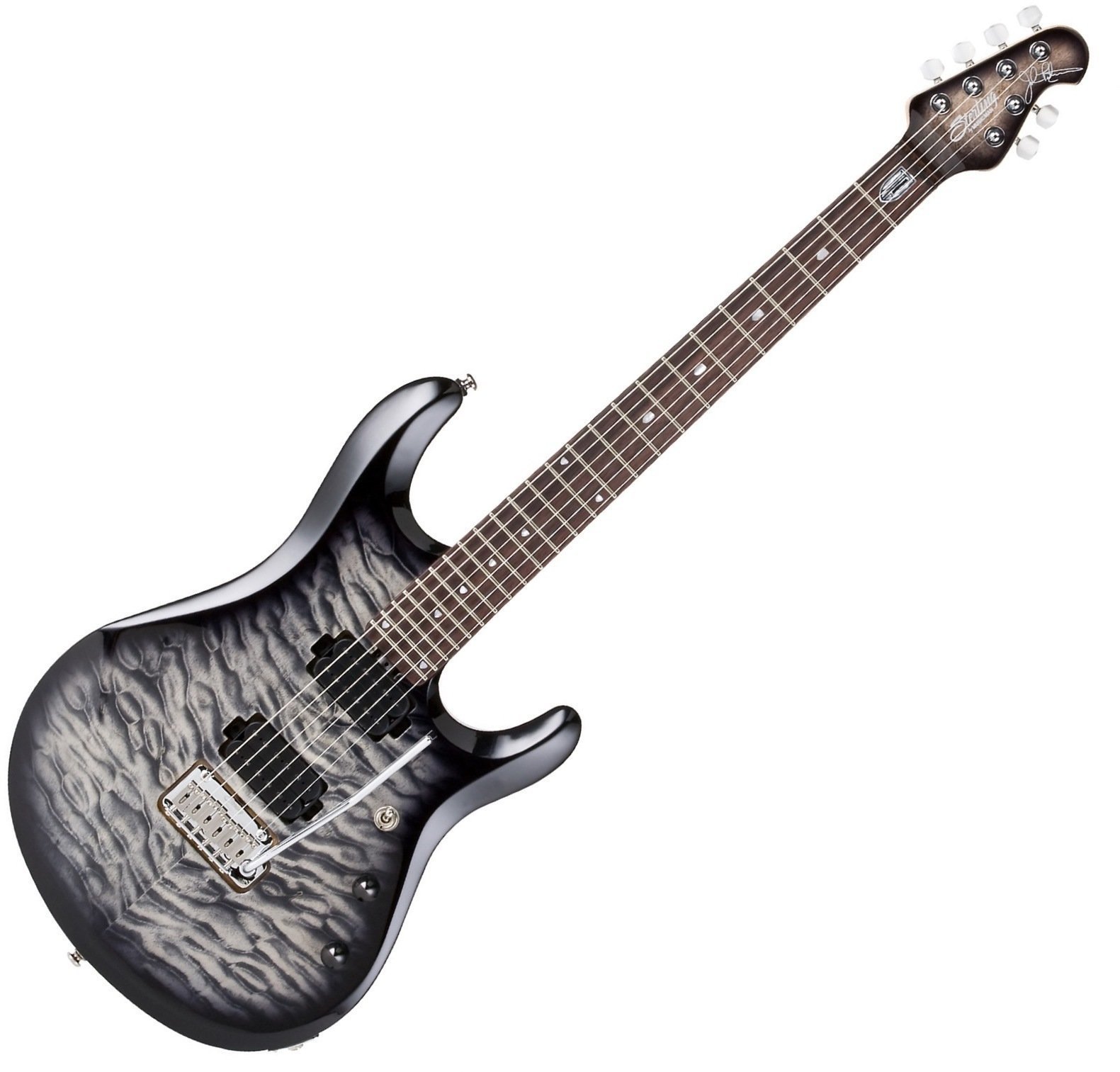 Signature Electric Guitar Sterling by MusicMan John Petrucci JP100D Transparent Black