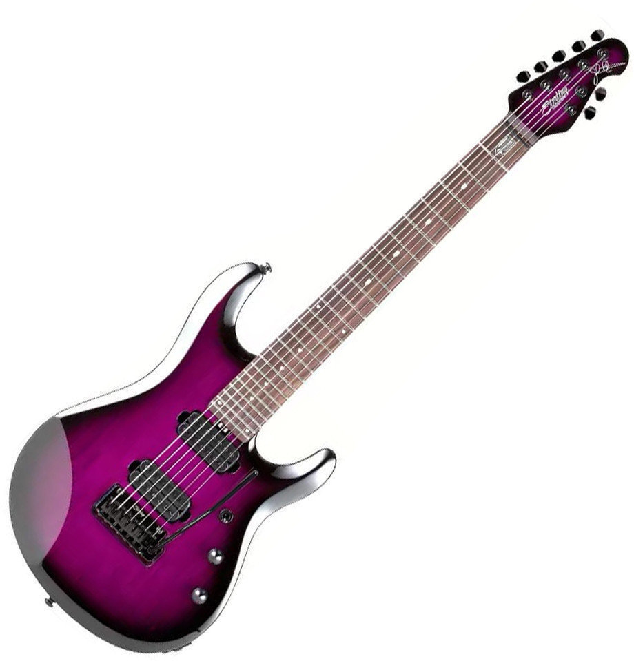 7-strenget elektrisk guitar Sterling by MusicMan John Petrucci JP70 Translucent Purple Burst