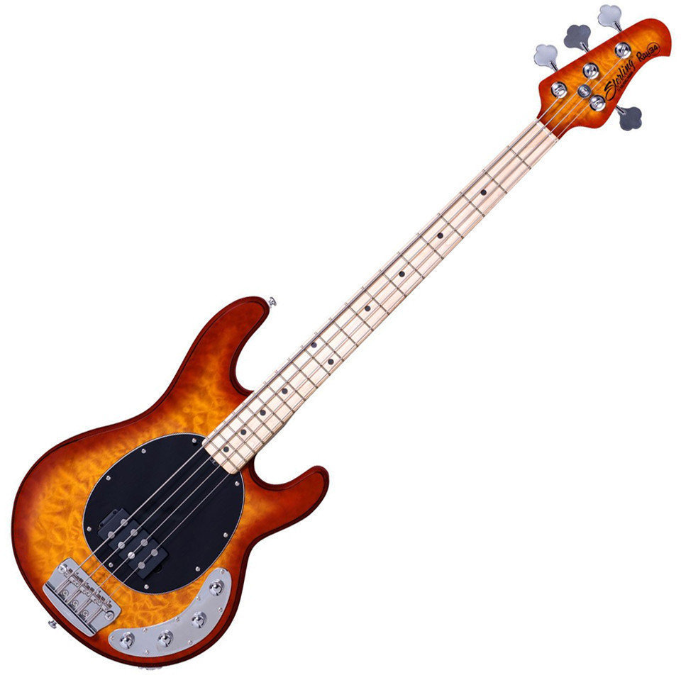 Електрическа бас китара Sterling by MusicMan RAY34 Quilted Maple Amber