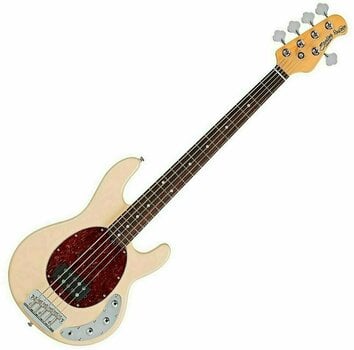 5-saitiger E-Bass, 5-Saiter E-Bass Sterling by MusicMan RAY35CA Vintage Cream - 1