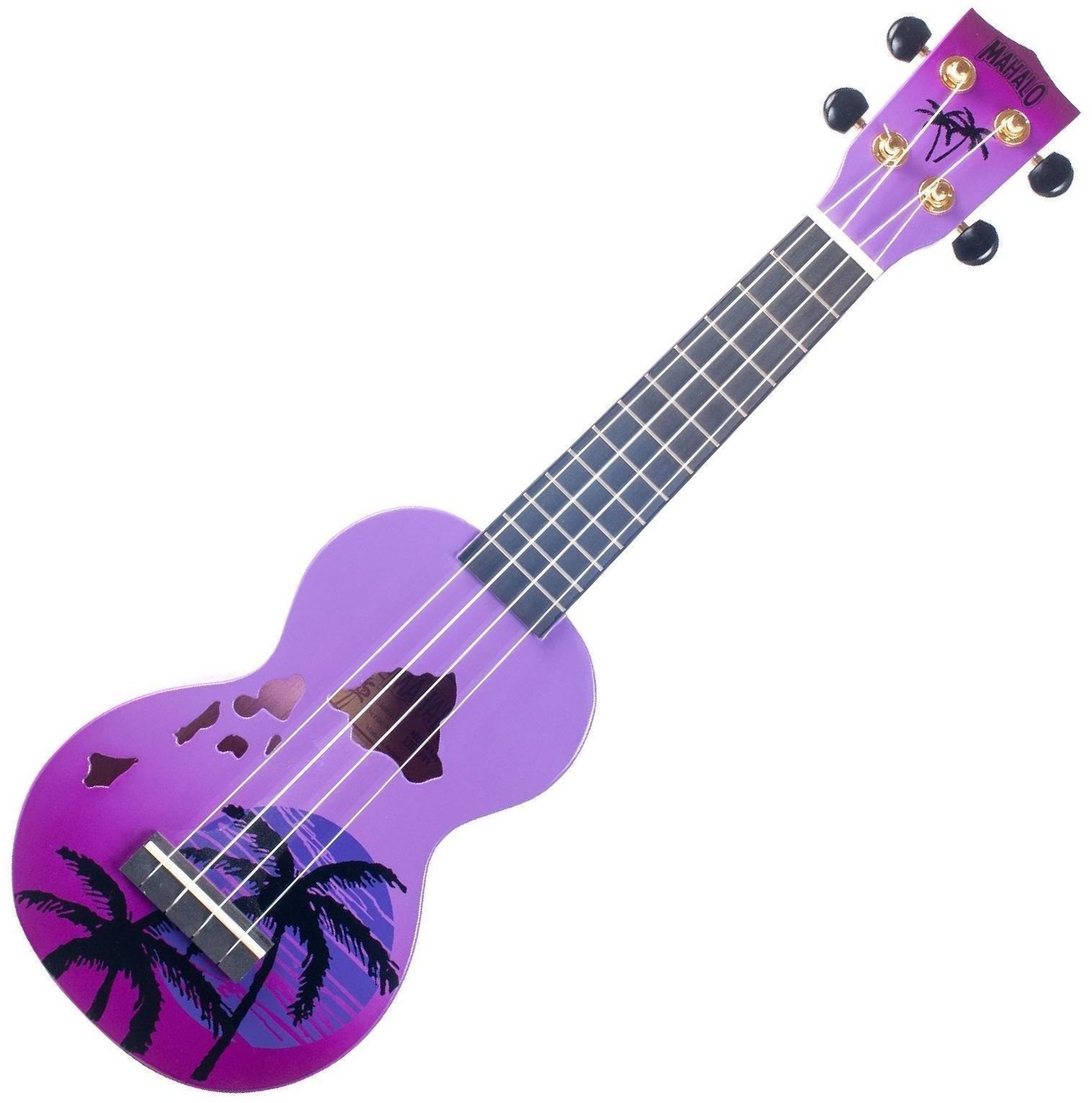 Mahalo Hawaii Sopránové ukulele Hawaii Purple Burst