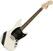 Guitare électrique Fender Squier FSR Bullet Competition Mustang HH IL Arctic White with Black Stripes