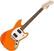 Electric guitar Fender Squier FSR Bullet Competition Mustang HH IL Competition Orange with Fiesta Red Stripes