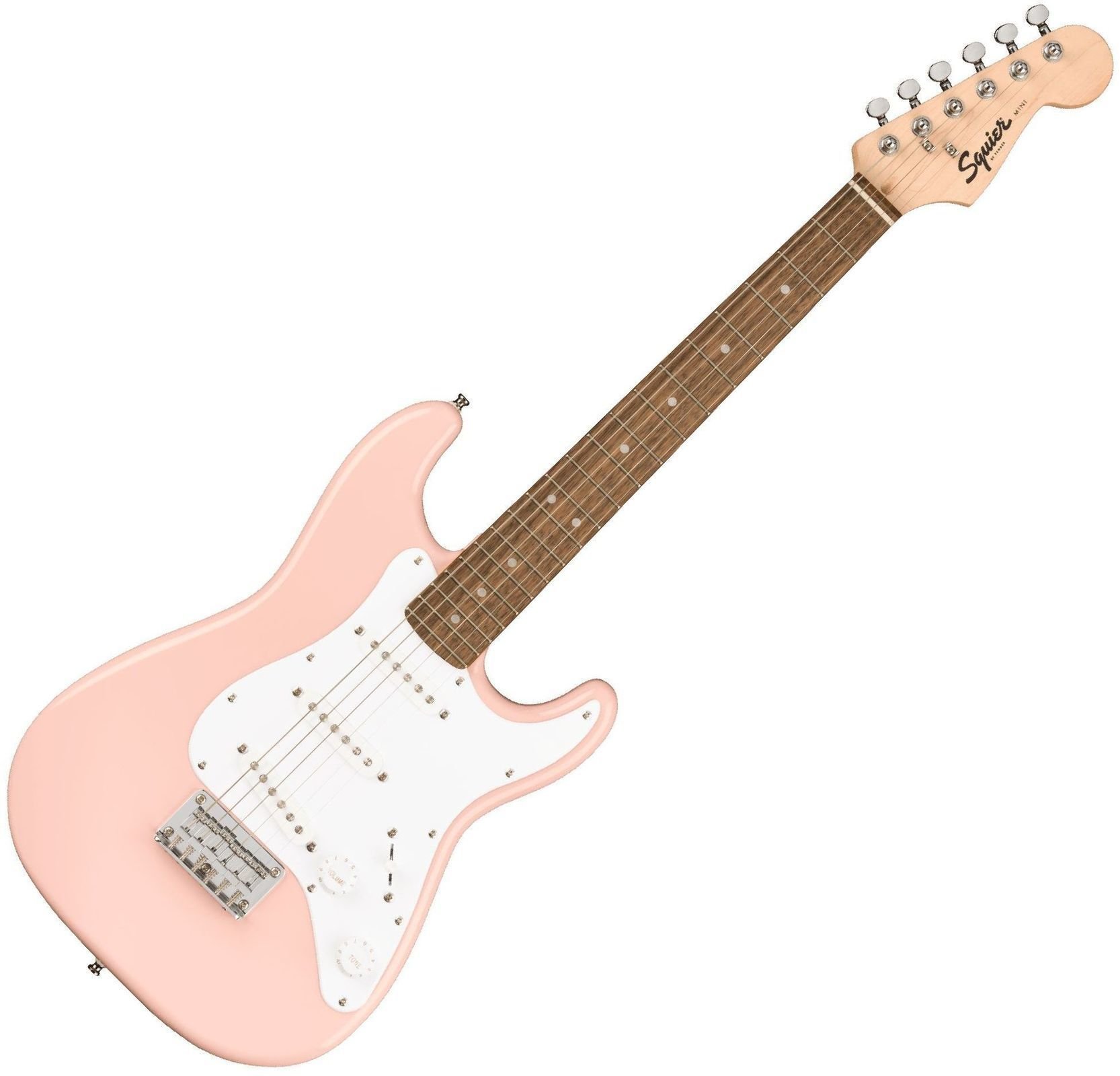 Elektrische gitaar Fender Squier Mini Stratocaster IL Shell Pink
