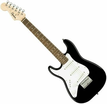 E-Gitarre Fender Squier Mini Stratocaster IL LH Schwarz - 1