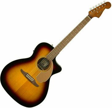 Jumbo elektro-akoestische gitaar Fender Newporter Player WN Walnut Sunburst - 1