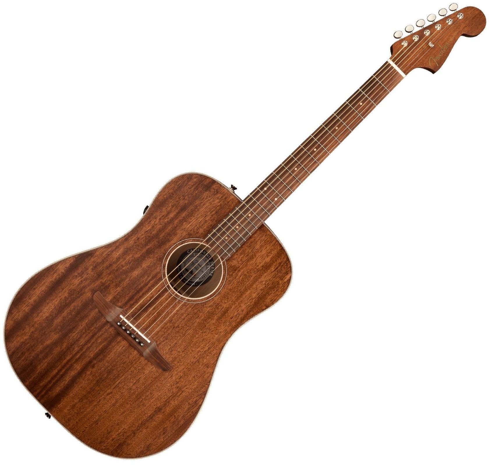 Dreadnought elektro-akoestische gitaar Fender Redondo Special All Mahogany PF Satin Natural
