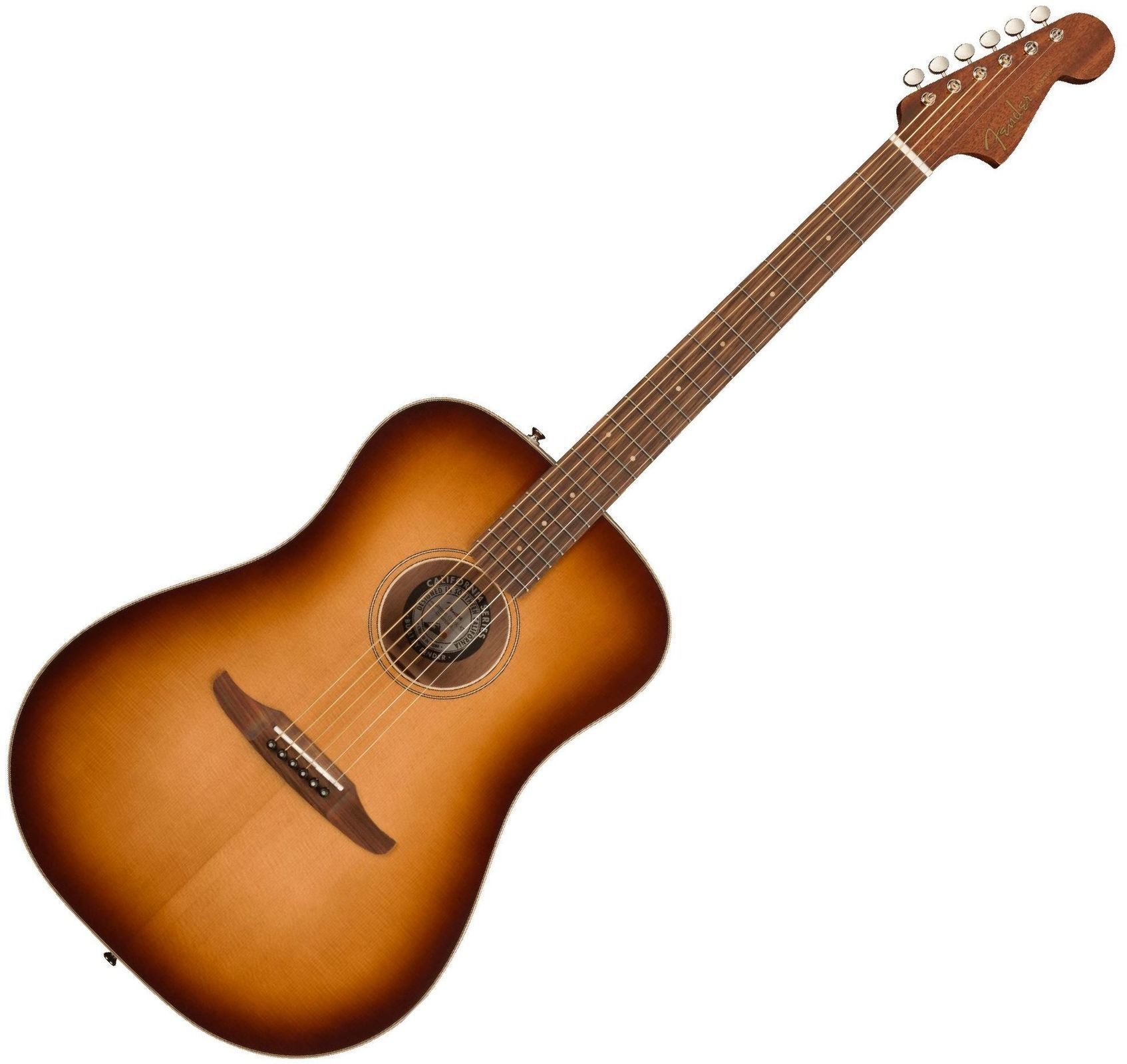 Guitare Dreadnought acoustique-électrique Fender Redondo Classic Aged Cognac Burst