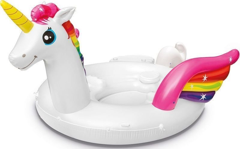 Opblaasbaar speelgoed voor in het water Intex Unicorn Party Island Opblaasbaar speelgoed voor in het water