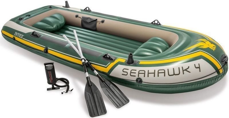 Opblaasbaar speelgoed voor in het water Intex Seahawk 4 Boat Set Opblaasbaar speelgoed voor in het water
