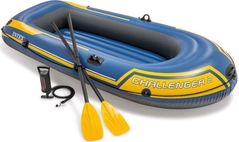 Pool Mattress Intex Challenger 2 Boat Set Pool Mattress