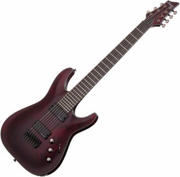 7-string Electric Guitar Schecter Blackjack ATX C-7 Vampyre Red Satin - 1