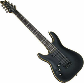 7-string Electric Guitar Schecter Blackjack ATX C-7 LH Aged Black Satin - 1