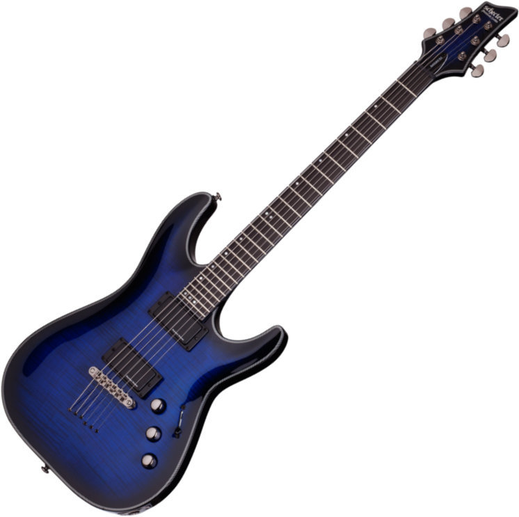 Elektrische gitaar Schecter Blackjack SLS C-1 A See Thru Blue Burst