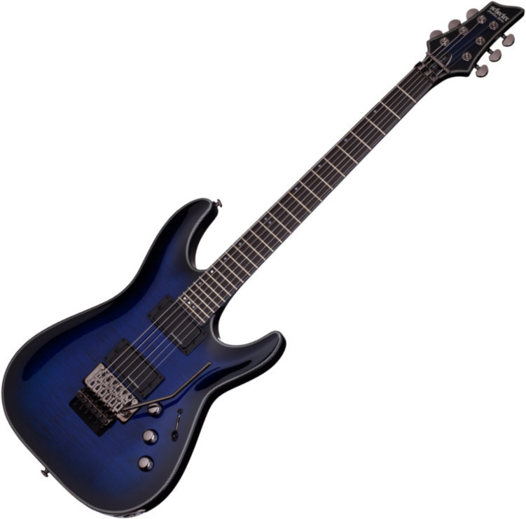 Guitare électrique Schecter Blackjack SLS C-1 FR A See Thru Blue Burst
