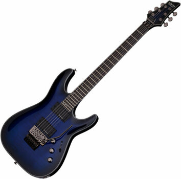 Guitare électrique Schecter Blackjack SLS C-1 FR A See Thru Blue Burst - 1