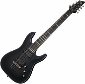 7-strenget elektrisk guitar Schecter Blackjack SLS C-7 P Satin Black - 1