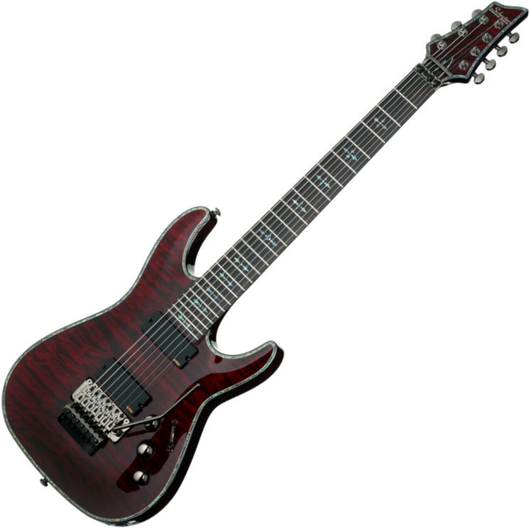 7-string Electric Guitar Schecter Hellraiser C-7 FR Black Cherry