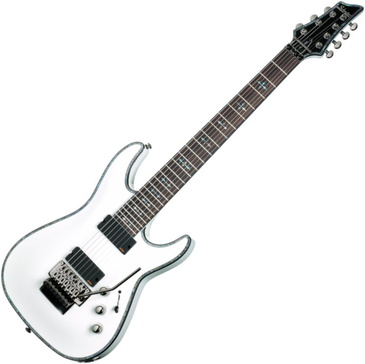 Guitarra elétrica de 7 cordas Schecter Hellraiser C-7 FR Gloss White