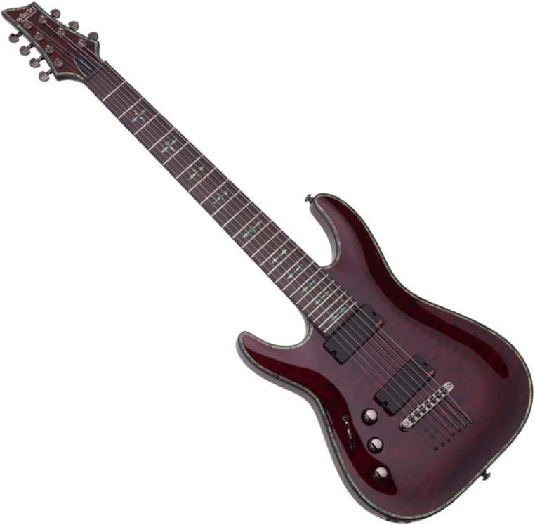 7-string Electric Guitar Schecter Hellraiser C-7 LH Black Cherry