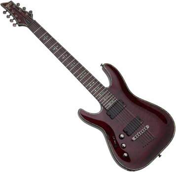 7-string Electric Guitar Schecter Hellraiser C-7 LH Black Cherry - 1