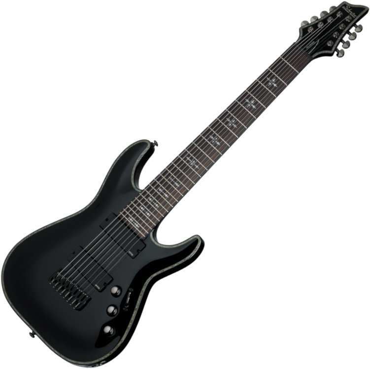 Guitarra elétrica de 8 cordas Schecter Hellraiser C-8 Gloss Black