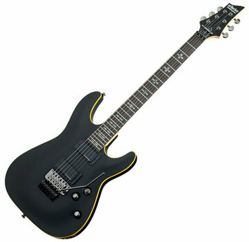 Guitare électrique Schecter Demon-6 FR Aged Black Satin - 1