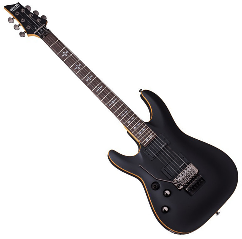 Elektrická gitara pre ľaváka Schecter Demon-6 FR LH Satin Black