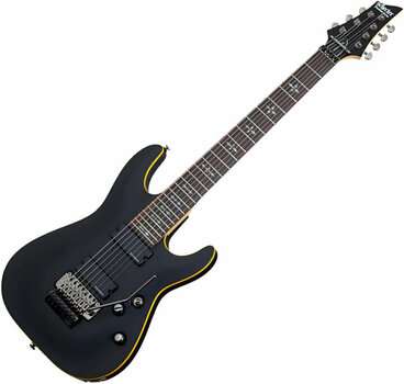 Guitarra elétrica de 7 cordas Schecter Demon-7 FR Satin Black - 1