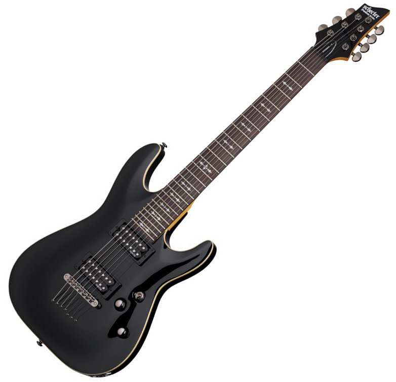Elektrische gitaar Schecter Omen 7 Gloss Black