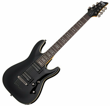 7-string Electric Guitar Schecter Omen 7 Gloss Black - 1