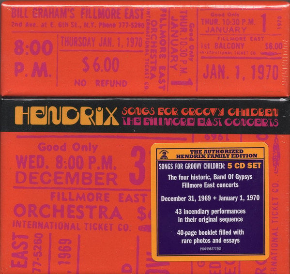 Musiikki-CD Jimi Hendrix - Songs For Groovy Children: The Fillmore East Concerts (5 CD)