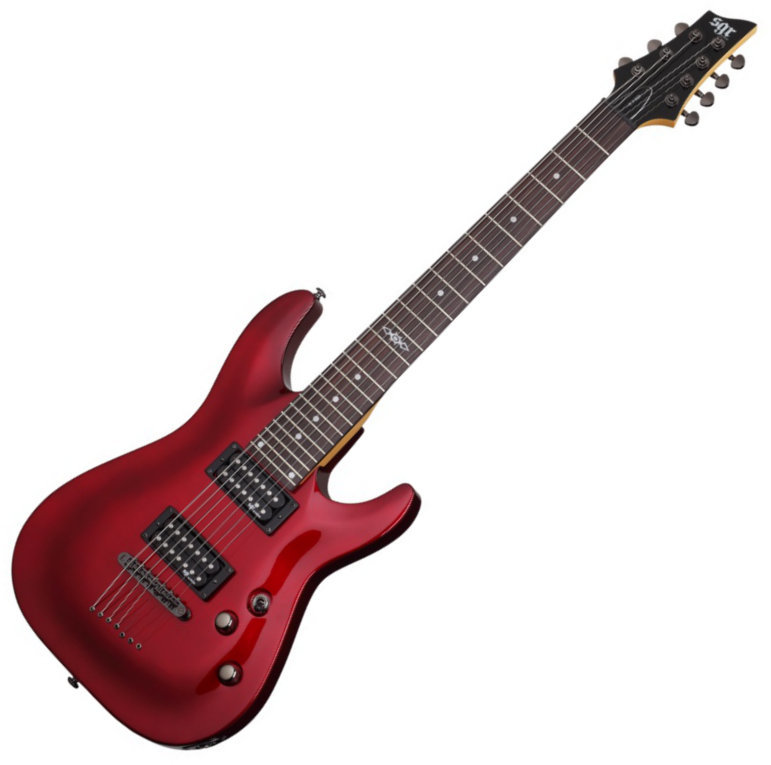 Guitarra elétrica de 7 cordas Schecter C-7 SGR Metallic Red