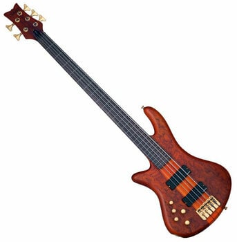 5-string Bassguitar Schecter Stiletto Studio-5 FL LH Honey Satin - 1