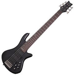 6-snarige basgitaar Schecter Stiletto Studio-6 See Thru Black Satin 6-snarige basgitaar