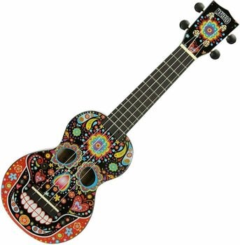 Soprano ukulele Mahalo MA1SK BK Soprano ukulele Skull Black - 1