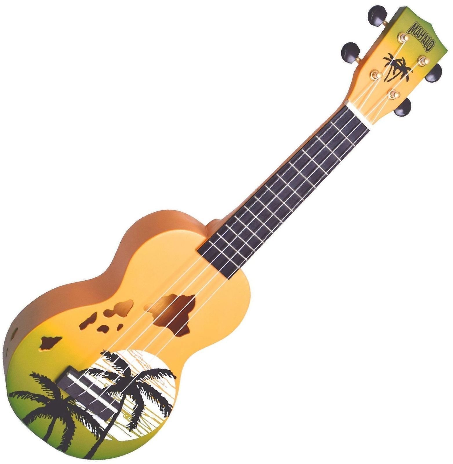 Mahalo Hawaii Sopránové ukulele Hawaii Green Burst