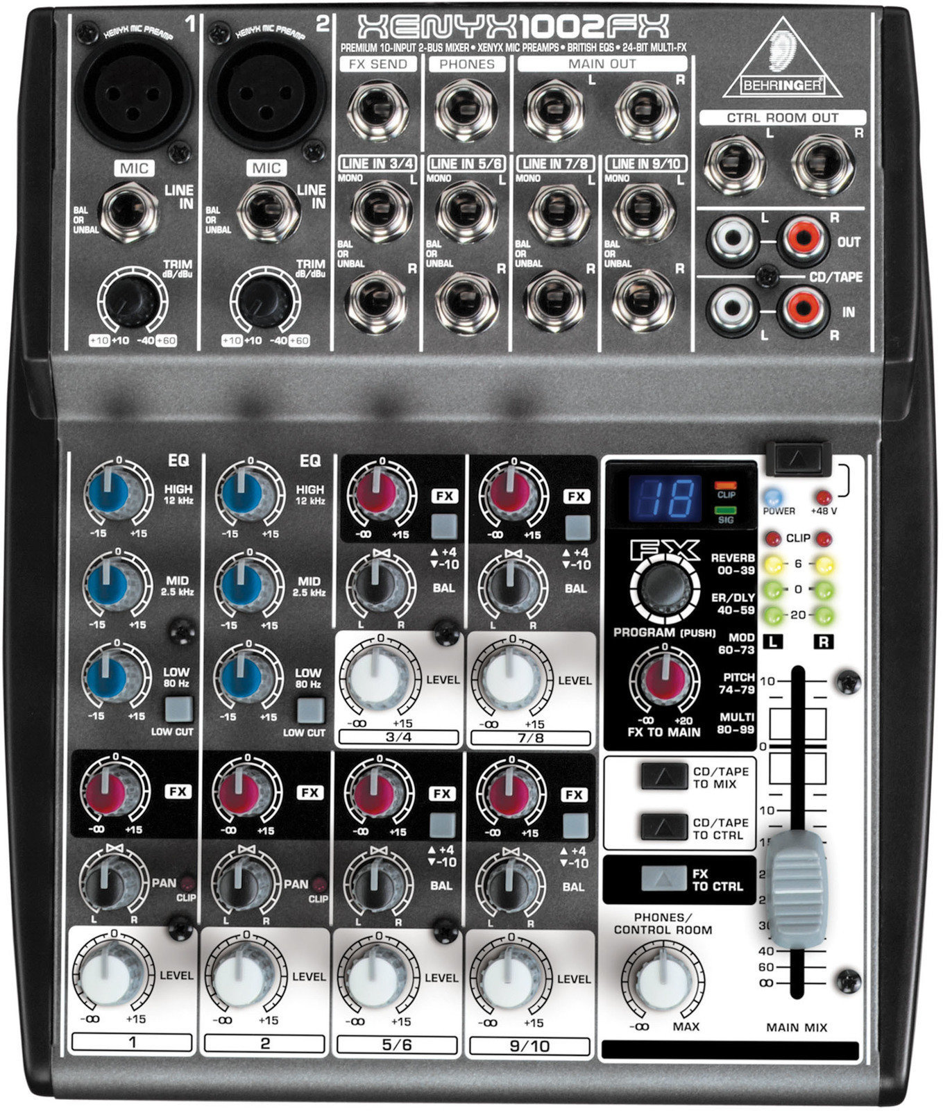 Analogni mix pult Behringer XENYX 1002 FX