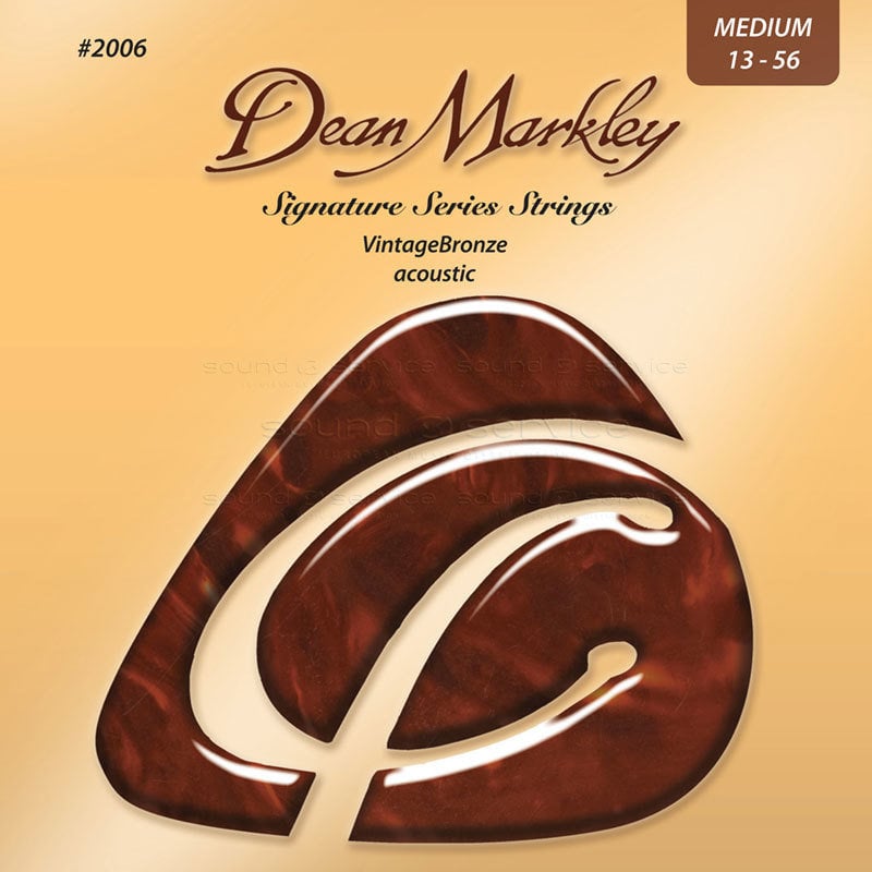 Cordes de guitares acoustiques Dean Markley 2006 Vintage Bronze 13-56