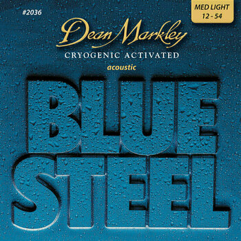 Snaren voor akoestische gitaar Dean Markley 2036 Blue Steel 12-54 - 1