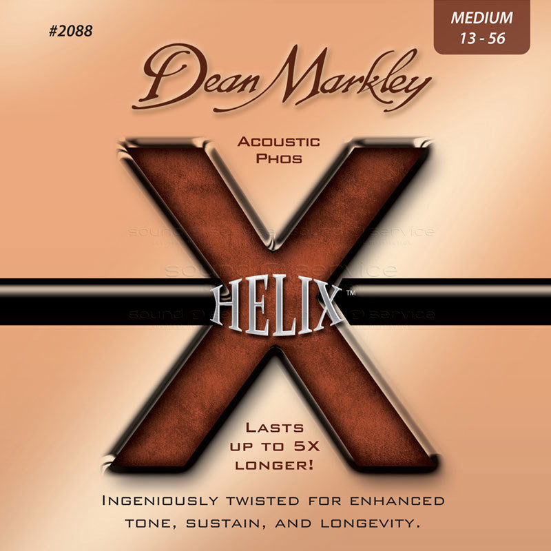 Saiten für Akustikgitarre Dean Markley 2088 MED 13-56 Helix HD Acoustic Phos