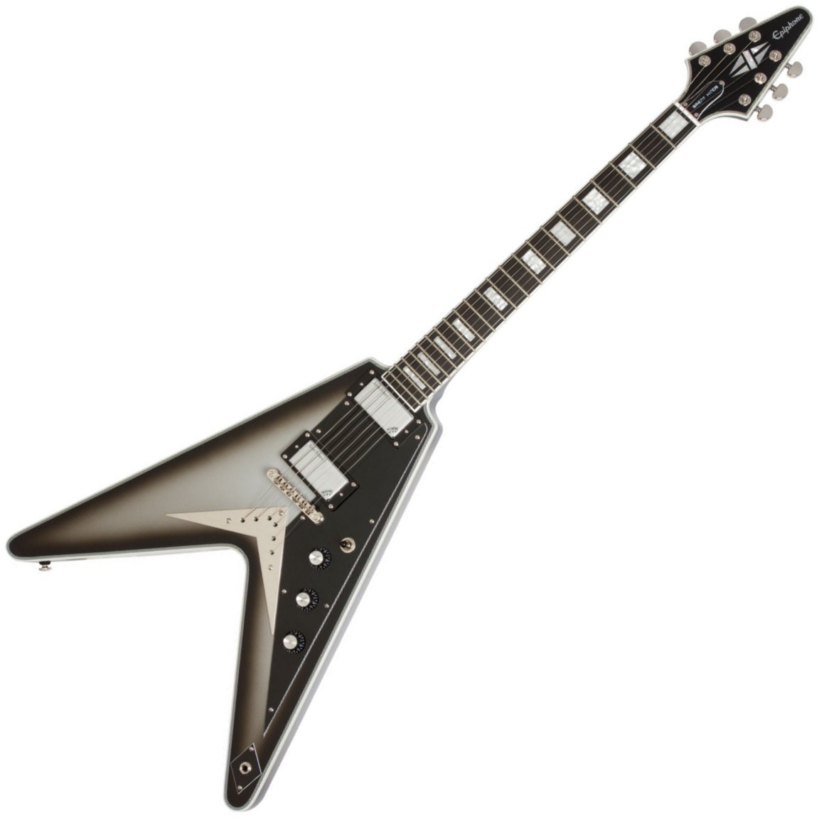 Electric guitar Epiphone Brent Hinds Flying V Custom Limited Edition - Silverburst