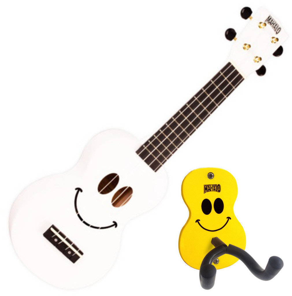 Szoprán ukulele Mahalo USMILE White SET Szoprán ukulele